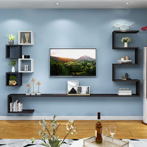 创意电视背景墙装饰架 隔板墙上置物架 客厅造型架电视柜机顶盒架