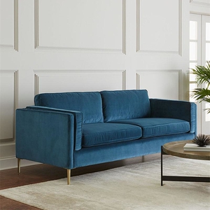 宝蓝色布艺沙发