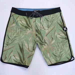 外贸原单男子健体沙滩裤五分休闲速干弹力可下水海边冲浪防水泳裤