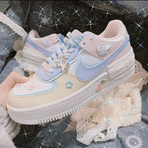 nike air force 1 af1耐克女鞋马卡龙双钩冰淇淋空军一号低帮板鞋