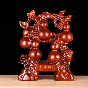 摆件《五福临门》家居饰品新房客厅玄关酒柜乔迁新居礼品风水阁旗舰