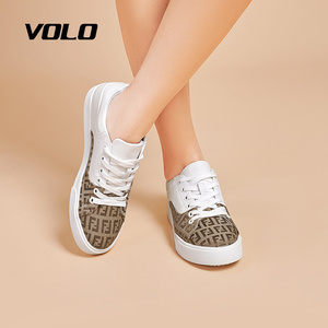 volo/犀牛女秋季新款系带小白鞋休闲低帮轻便运动百搭透气鞋女鞋0人