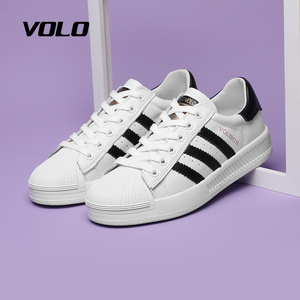 volo/犀牛女秋季新款系带小白鞋休闲低帮轻便运动百搭透气鞋女鞋