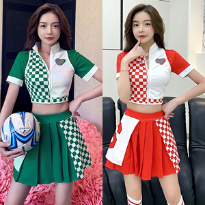 世界杯啦啦队服装女成人足球宝贝制服套装啦啦操舞蹈服女团演出服