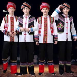 成人男士阿昌族56个少数民族特色传统表演服饰舞台舞蹈服装演出服
