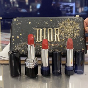 香港迪奥dior圣诞口红666 999 772 028雪花压纹烟花手抓皮包可改