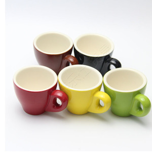 yami彩釉意式浓缩咖啡杯卡布奇诺咖啡杯纯色80ml-200ml