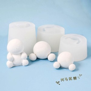 韩国奶油霜通用小动物身体模具蛋糕动物拉线膏翻糖巧克力硅胶模具