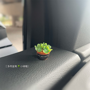 汽车内饰摆件仿真多肉盆栽植物中控台装饰窗边绿色植物装饰品减压