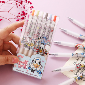 平替斑马限定迪士尼唐老鸭中性笔可爱少女ins斑马黑色签字笔
