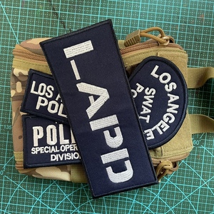 美国洛杉矶臂章 美国swat魔术贴章 lapd战术背心士气章布贴