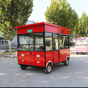 厂家直销口袋馍炸串电动四轮小吃车房车早餐美食车移动摆摊车