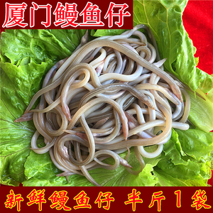 新鲜鳗鱼仔 半斤一袋 鲜活鳗鱼仔 鳗鱼丝 鳗鱼炸 烤鳗鱼日式鳗鱼