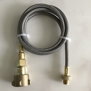 转换接头 使用扁气罐户外野营炉具炉子头改用德国煤气罐供气连接