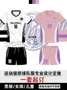 2024新款排球服男女学生专业比赛训练运动团队服全身定制印字球衣