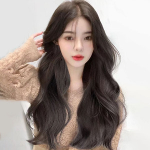 假发女长发中分八字刘海大波浪长卷发仿真人发网红自然逼真全头套