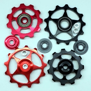 自行车后拨导轮单车变速器链条滚珠培林轴承铝合金张力导向小齿轮