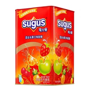箭牌瑞士糖sugus混合水果味铁盒装软糖550g糖果礼盒550克零食喜糖