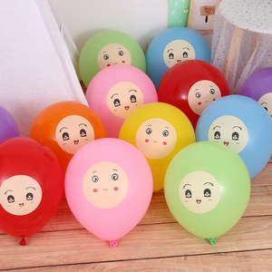 新款12寸加厚蛋仔派对儿童卡通表情气球夜市地摊引流玩具小礼品