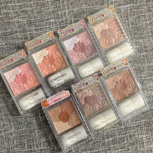 现货日本canmake花瓣雕刻五色腮红哑光05 珠光珠光多规格超温柔