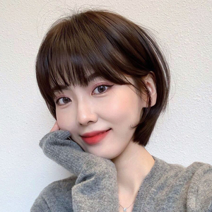 假发女短发真发全真人发夏季自然仿真减龄日系锁骨发型全头假发套