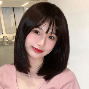 假发女长发真发全真人发自然锁骨发全头套波波头夏季新款假发套女