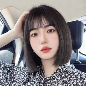 假发女短发夏季自然仿真人发丝全头套式新款时尚波波头减龄假发套
