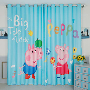 小猪佩奇窗帘布