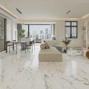 法式柔光肌肤面大理石瓷砖600x1200客厅卫生间厨房地砖复古大花白