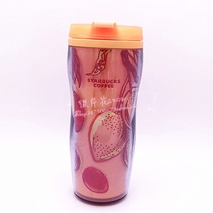 北京现货促销星巴克杯子2011年日本夏季水果橙色16oz随行杯