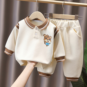 婴儿衣服4秋季5长袖6纯棉7外穿8套装9分体10个月男宝宝超洋气春装