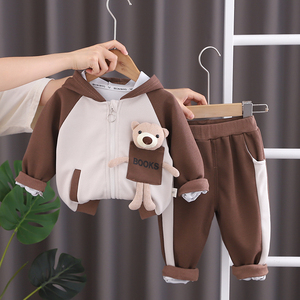 婴儿衣服春秋儿童外套可爱超萌小男孩两件套一周岁宝宝婴幼儿秋装
