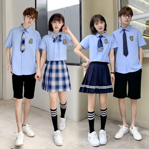校服套装中学生小学生学院风高中生初中生合唱演出夏季毕业照班服