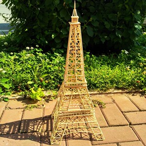 竹签手工diy作业别墅3d制作暑假学生建筑模型艾菲尔铁塔方法图纸