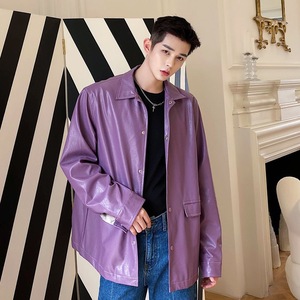 男装紫色外套