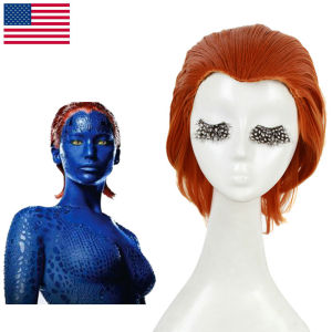 代购x站警瑞雯达克霍姆魔形女cosplay假发短发深橙色时尚假发