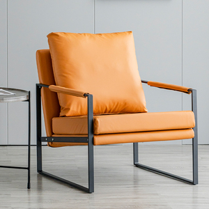 铁艺休闲椅客厅阳台懒人椅北欧简约单人桌椅轻奢家用沙发扶手座椅