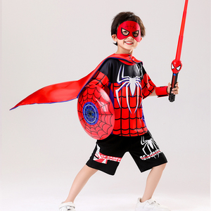 蜘蛛侠儿童套装幼儿园夏季动漫角色扮演cosplay六一走秀演出衣服