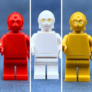 lego乐高 人仔星球大战 c3po 纯色素色素体珍珠金白色红色全新