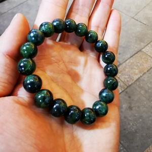 西藏药王石手链手串藏玉手环饰品藏宝陨玉10毫米珠子首饰藏陨石