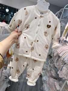 男女宝宝棉服套装婴儿夹棉保暖衣春秋薄棉40克分体套装儿童棉衣裤