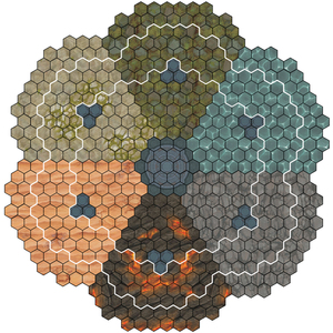 桌游驿站 六边形 20mm 蜂巢六角棋盘牌垫 剧本杀军兵战棋地图组件