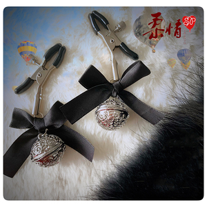 柔情宫铃乳夹可爱小仙女蝴蝶结乳饰草莓圣诞铃铛sm情趣调教女仆风