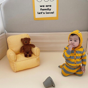 韩国INS儿童迷你小沙发格子沙发椅座椅幼儿园早教摄影道具可拆洗