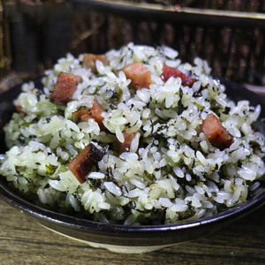 当季新品苗家社饭2斤包邮 贵州铜仁野葱蒿菜腊肉野菜粘糯米清明饭