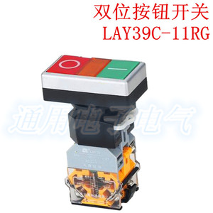 上海天博  LAY39C-11D/RG 双位带灯按钮开关 LA38-11RD 台博按钮