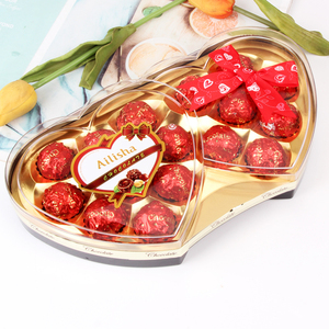 16粒爱丽莎红色果仁巧克力心形糖果礼盒装520情人节礼物休闲零食