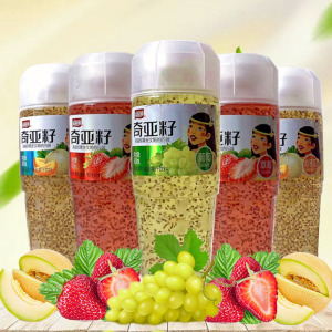 益和源奇亚籽420ml/瓶葡萄味草莓味哈密瓜味果粒复合果汁饮料包邮