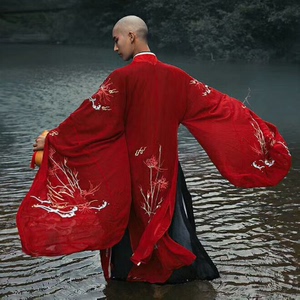 菩提雪忘川彼岸花刺绣大袖衫套装汉服花和尚 少年歌行无心cos服