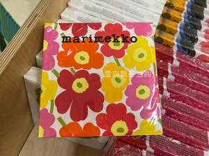 现货 3包包邮 芬兰 Marimekko Unikko 玫瑰圣诞树多种图案 餐巾纸